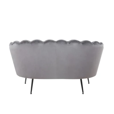 Elegantná dvojmiestna pohovka IGLIKA - šedá / čierne nôžky