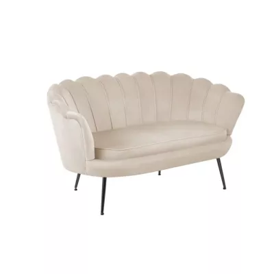 Elegantná dvojmiestna pohovka IGLIKA - béžová / čierne nôžky