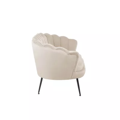 Elegantná dvojmiestna pohovka IGLIKA - béžová / čierne nôžky