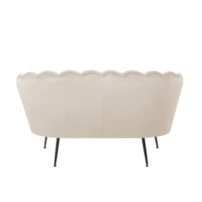 Elegantná dvojmiestna pohovka IGLIKA - béžová / čierne nôžky