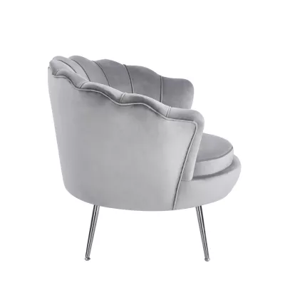 Elegantné kreslo THIAGO - šedé / strieborné nôžky