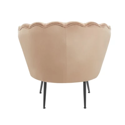 Elegantné kreslo THIAGO - cappucino / čierne nôžky
