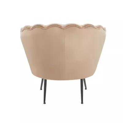 Elegantné kreslo THIAGO - cappucino / čierne nôžky