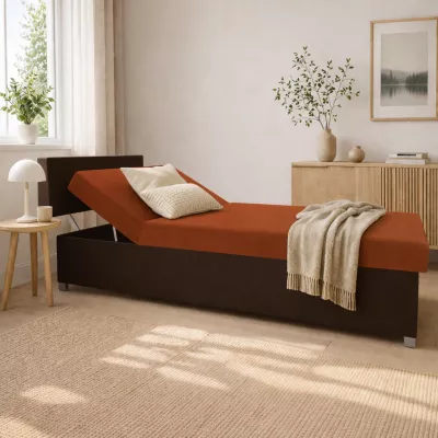 Polohovacia váľanda s úložným priestorom 110x200 ORNOVA - červená / čierna
