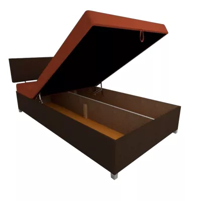 Polohovacia váľanda s úložným priestorom 110x200 ORNOVA - červená / čierna