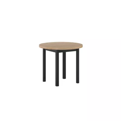 Okrúhly jedálenský stôl 80 cm LIRIDON - zlatý dub craft / čierny