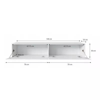 TV stolík CERIEE 140 - betón