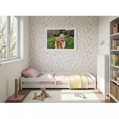 Nízka detská posteľ 90x190 EMILY - biela