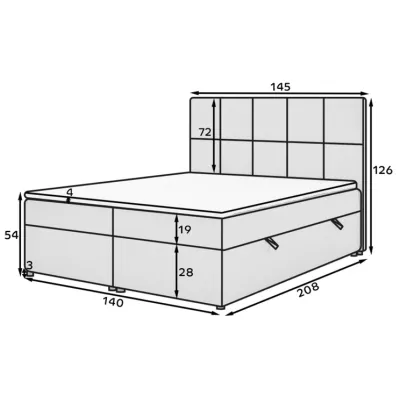 Boxspringová posteľ 140x200 FLARO - fľaškovo zelená