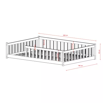 Jednolôžková posteľ pre deti 140x200 MIRAKLE - biela