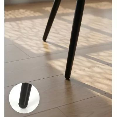 Set 4x prešívaná jedálenská stolička NIROLIA - béžová / čierna