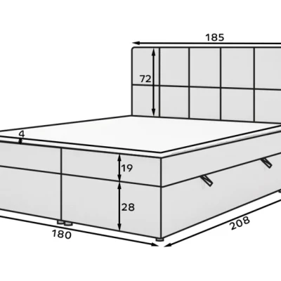 Manželská boxspringová posteľ 180x200 FLARO - fľaškovo zelená