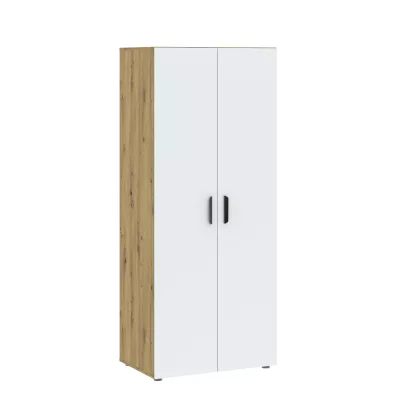 Dvojdverová šatníková skriňa 74 cm RICHLAND - dub artisan / biela