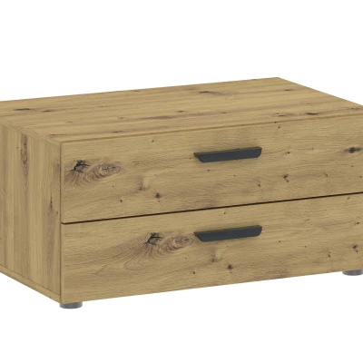 Dvojdverová šatníková skriňa 74 cm so šuplíkmi RICHLAND - dub artisan