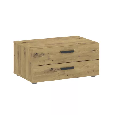 Dvojdverová šatníková skriňa 74 cm so šuplíkmi RICHLAND - dub artisan