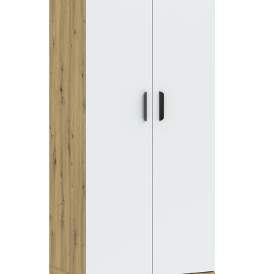 Dvojdverová šatníková skriňa 74 cm so šuplíkmi RICHLAND - dub artisan