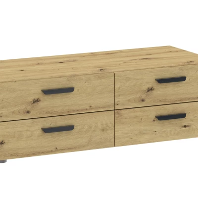 Trojdverová šatníková skriňa 111 cm so šuplíkmi RICHLAND - dub artisan