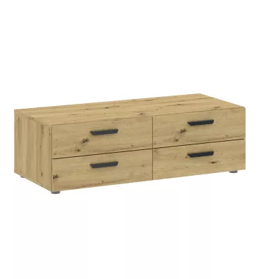 Trojdverová šatníková skriňa 111 cm so šuplíkmi RICHLAND - dub artisan