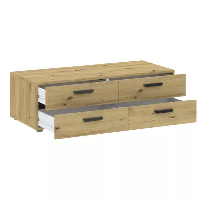 Trojdverová šatníková skriňa 111 cm so šuplíkmi RICHLAND - dub artisan