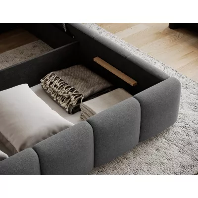 Manželská čalúnená posteľ 160x200 DOLVERO 1 - popolavá