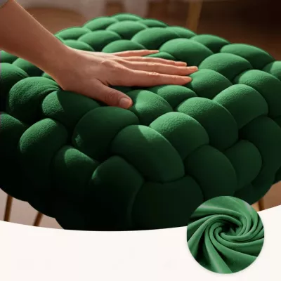 Elegantný taburet DESIRE - fľaškovo zelený