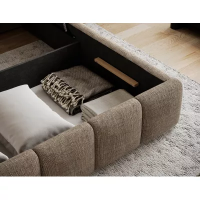 Manželská čalúnená posteľ 180x200 DOLVERO 2 - tmavo béžová