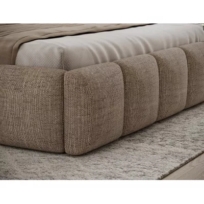 Manželská čalúnená posteľ 180x200 DOLVERO 3 - tmavo béžová