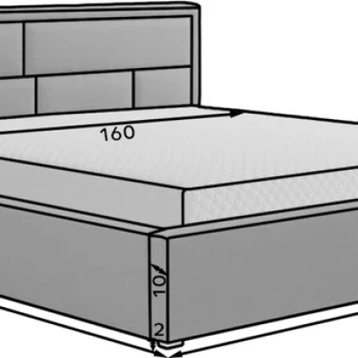 Manželská čalúnená posteľ 160x200 LUXERIO 1 - biela eko koža