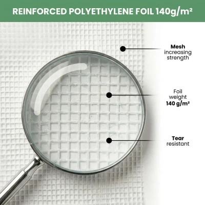 Mini záhradný fóliovník s poličkami 143x73x195 cm LUMPAN - biely