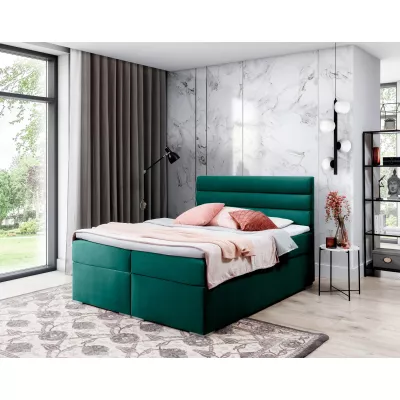 Kontinentálna posteľ 180x200 SERION - tmavo zelená