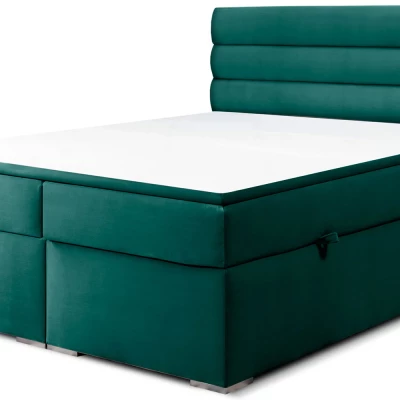 Kontinentálna posteľ 180x200 SERION - tmavo zelená