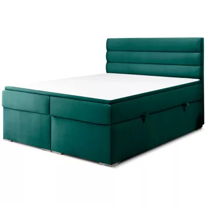 Kontinentálna posteľ 180x200 SERION - tmavo zelená