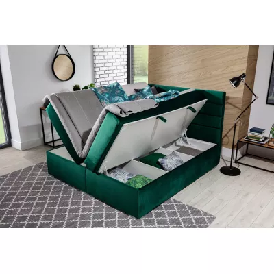 Kontinentálna posteľ 180x200 SERION - tmavo zelená