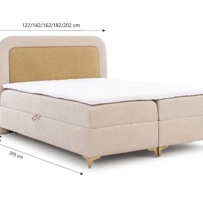 Kontinentálna čalúnená posteľ 180x200 EVELINA - oliva/mätová + topper ZADARMO