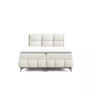 Kontinentálna posteľ 180x200 CORAIMA - dub lancelot / krémová + topper ZADARMO