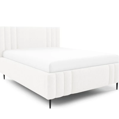 Manželská čalúnená posteľ 180x200 ROSALIA LEG - biela