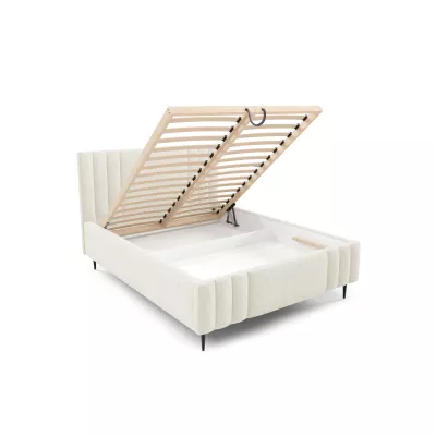 Manželská čalúnená posteľ 180x200 ROSALIA LEG - smotanová