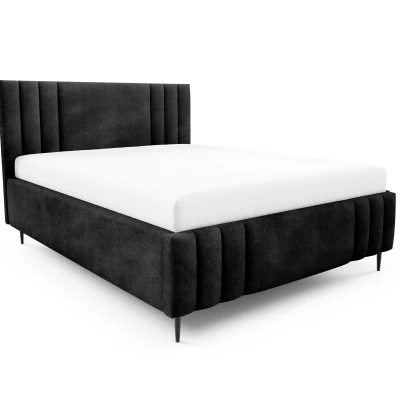 Manželská čalúnená posteľ 180x200 ROSALIA LEG - čierna