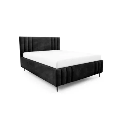 Manželská čalúnená posteľ 180x200 ROSALIA LEG - čierna