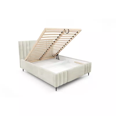 Manželská čalúnená posteľ 180x200 ROSALIA LEG - ecru 1