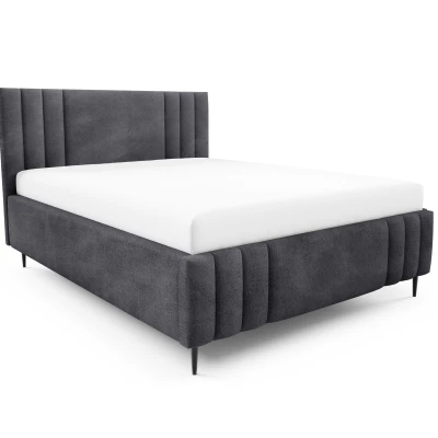 Manželská čalúnená posteľ 160x200 ROSALIA LEG - antracit