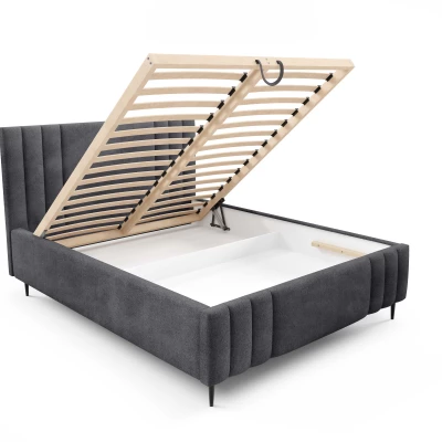Manželská čalúnená posteľ 160x200 ROSALIA LEG - antracit