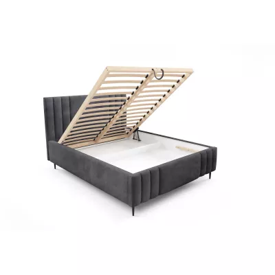Manželská čalúnená posteľ 160x200 ROSALIA LEG - antracit