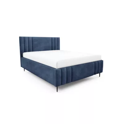 Manželská čalúnená posteľ 160x200 ROSALIA LEG - modrá