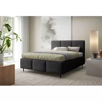 Manželská posteľ 180x200 VIONA LEG s úložným priestorom - antracit