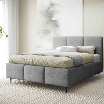 Manželská posteľ 180x200 VIONA LEG s úložným priestorom - šedá