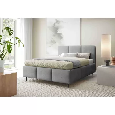 Manželská posteľ 180x200 VIONA LEG s úložným priestorom - šedá