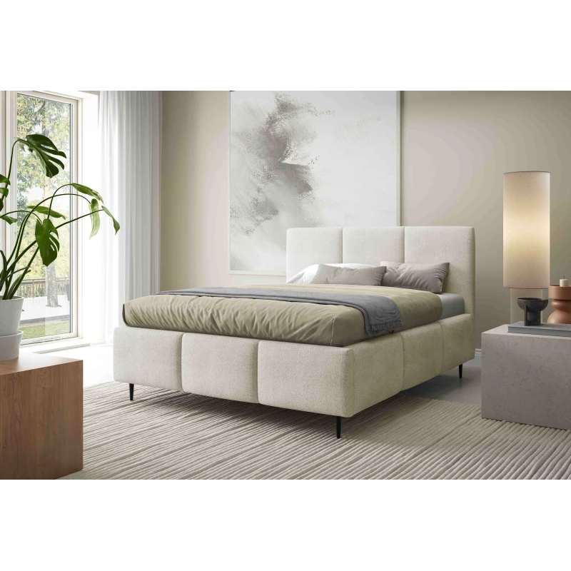 Manželská posteľ 180x200 VIONA LEG s úložným priestorom - ecru 2