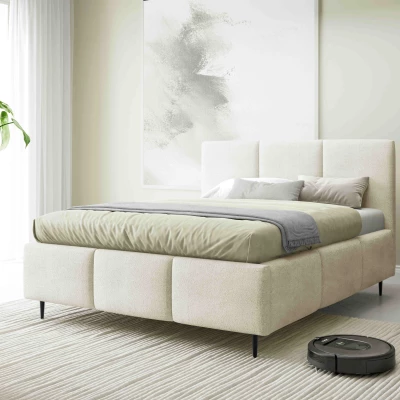 Manželská posteľ 180x200 VIONA LEG s úložným priestorom - ecru 1