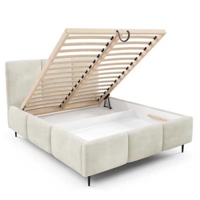 Manželská posteľ 180x200 VIONA LEG s úložným priestorom - ecru 1